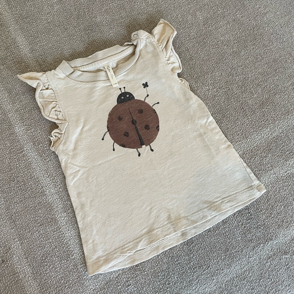 Rylee + Cru Beige Ladybug Top